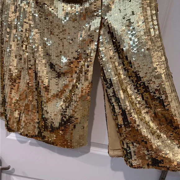 J. Crew Collection Gold Sequin Midi Skirt - Picture 5 of 10